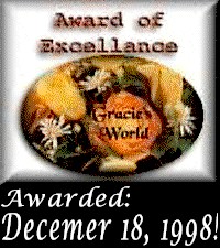 Gracie's World- Award of Excellence!